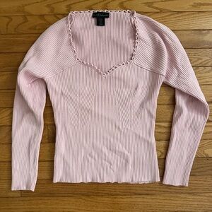 NWOT House of Harlow 1960 Pink Ribbed Top